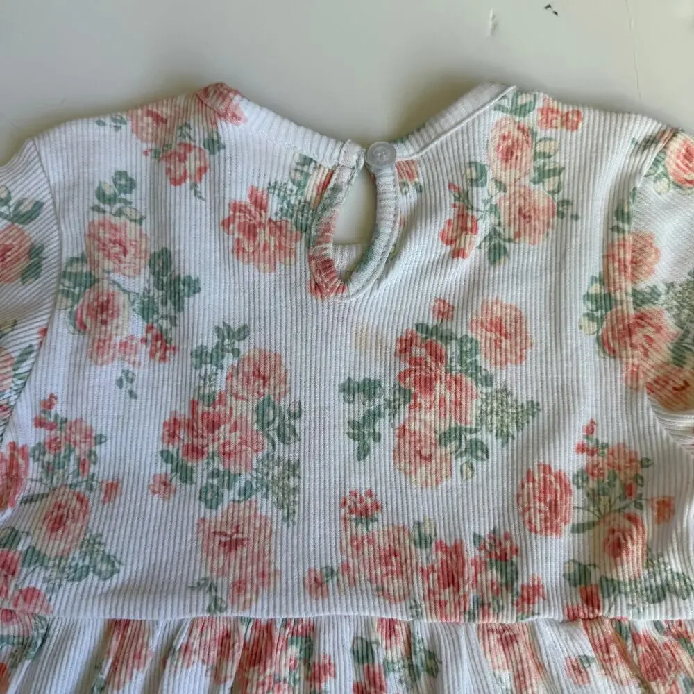 Laura Ashley Girls Ribbed Floral Cotton Dress 4T - Picture 11 of 11